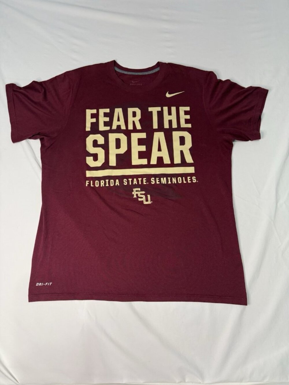 Nike Dri Fit Florida State FSU Seminoles NCAA Football Tee LARGE